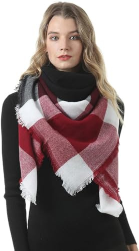 MAKFORT Damen-Schal mit großer Decke aus Acrylwolle, lang, warm, Vogue im Herbst / Winter, weich, bequem, G., Einheitsgröße