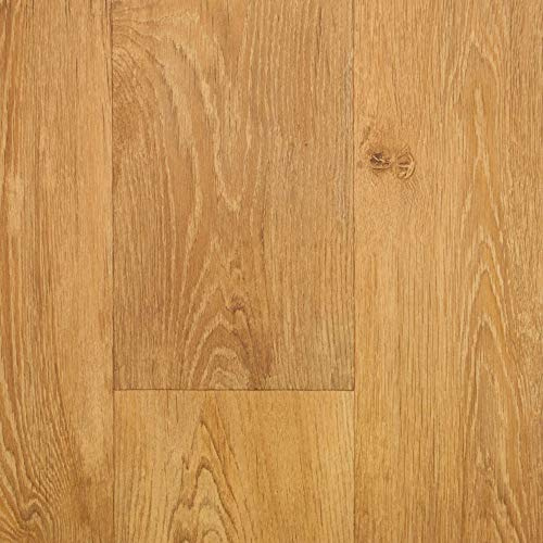 247Floors Forli Wood Plank Effect Vinyl Flooring 2.3mm Realistic Foam Backed Slip Resistant Lino (3m x 2m / 9ft 10 x 6ft 6, Light Beige Planks)