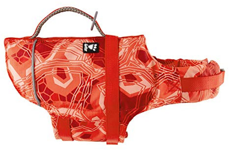 Hurtta LifeSavior ECO Rettungsweste für Hunde, Schwimmweste, Schwimmhilfe Hund, Schale aus recyceltes Polyester, Rot 20-40kg