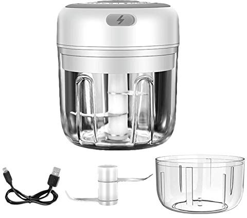 Yeeda Mini elektrisk chopper, elektrisk garlic chhopper, slicer och chhopper, bärbar mini garlic chopper för grönsaksskött och nötter av chilipeppar