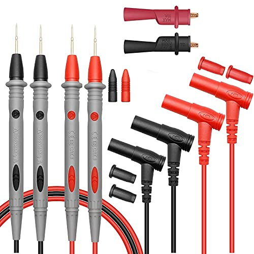 Câbles de mesure pour multimètre - Accessoires - Rallonge de test - Pinces crocodiles - Kit de spécialités flexibles - Sondes mises à jour vers CAT IV