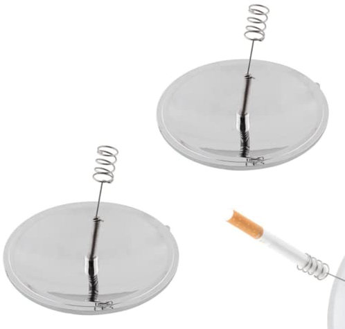 2 Pcs Solar Fire Starter Cigarette Lighter Environmental Protection Windproof Waterproof for Hiking Camping Survival Tool Outdoor, Silver, 10x10x2.7 (TY1108)