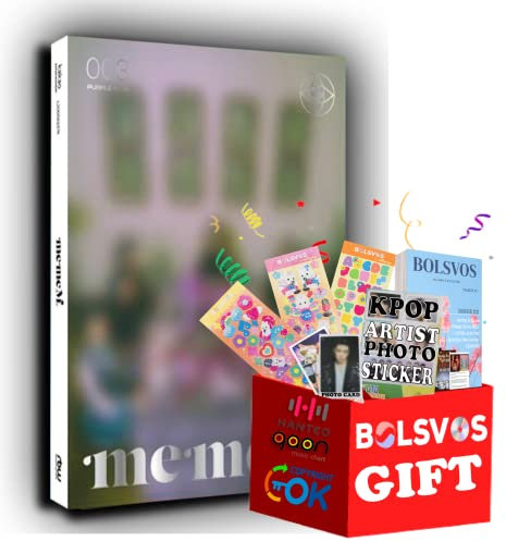 PURPLE KISS - memeM [M ver.] (3rd Mini Album) Album+Pre Order Limited Benefits+BolsVos K-POP eBook (21p), 3EA BolsVos Stickers for Toploader, Photocards