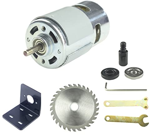 CONQUERALL 775 Motor DC 12V 6000 RPM / 24V 12000RPM Hochleistungsmotor mit großem Drehmoment, Sägeblatt, M10-5 Pleuelsatz und Halterung