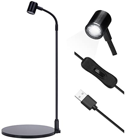 Oltraman LED Plants Aquarium Beleuchtung, 3 W, USB-betriebene Aquarium-Pflanzenlampe mit schwarzer Basisplatte für 360 Betta-Fischschalen, Topfpflanzen, Sukkulenten, Miniaturlandschaft