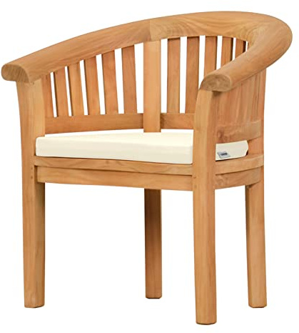 Kai Wiechmann Auflage Bananensessel Gartensessel Polster geschwungen 57 x 43 cm Creme Premium
