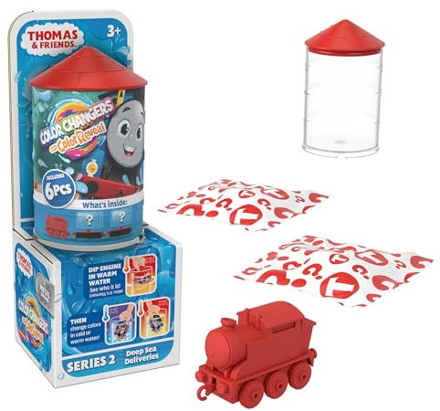 Thomas & seine Freunde Mystery Spielzeugzüge Sammlung aus Color Reveal Loks mit Farbwechsel und Überraschungsfracht für Kinder ab 3 Jahren, HNP80