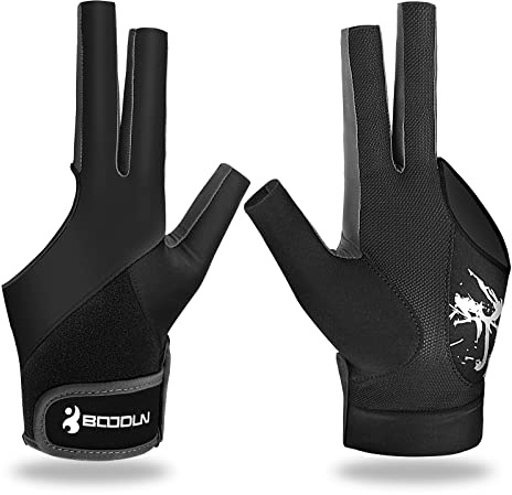 Lion helper Billard-Handschuhe für linke Hand 3 Finger, Spleißprozess, Snooker-Queue-Sporthandschuh, beliebte Größen für Damen und Herren