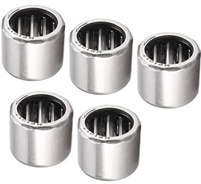 Kozelo 5uds HF1012 Nål Roller Lager - [10mm x 14mm x 12mm] En väg Koppling Lager för Transmission Använd, Krom Stål Rullar