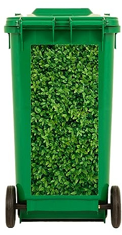 Stukk 2X Sheets Leaves Wheelie Bin and Indoor/Outdoor Self-Adhesive Wall Bin Stickers