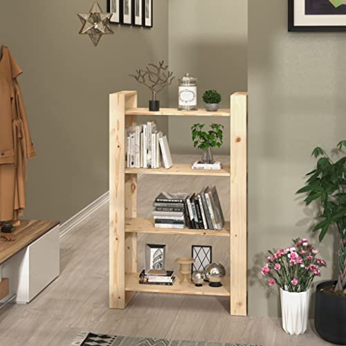 BUKSCYJS BüCherturm Freistehend,BüRo-BüCherregalebüCherregal/Raumteiler 80x35x125 cm Massivholz Kiefergeeignet FüR Wohnzimmer, Schlafzimmer, Arbeitszimmer, Korridor