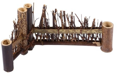 adornos de valla de sashimi decoracion escritorio borde de la cerca de decoración ornamento adorno de valla de madera tejida micro paisaje zen Decorar bonsái pantalla