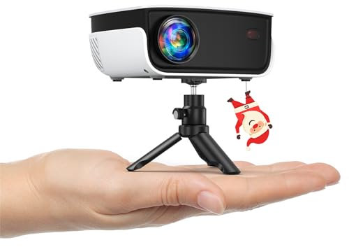 HOPVISION Mini Proiettore Portatile, Videoproiettore Full HD 1080P Supporto, Proiettore Supporta Correzione Trapezoidale, 7500L Proiettore Home Theater per TV Stick/HDMI/USB/PS5