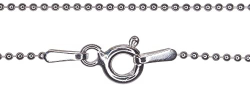 Markylis - Solid 925 Sterling Silver Fine Ball Pendant Chain Necklace Anklet Bracelet - CP100-0.8mm - Choose your size (14)