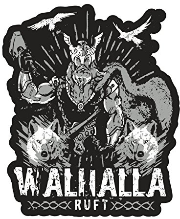 Aufkleber Wetterfest aussen Walhalla Ruft Odin der allvater