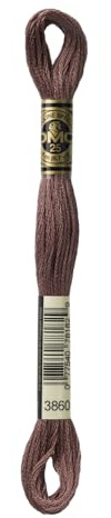 DMC Mouliné Thread Gold Concept 8M Col. 3860 Stickerei