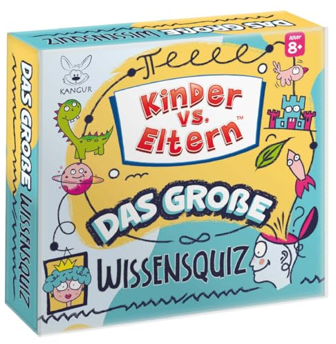Kinder vs Eltern Spiel Das Große Wissensquiz Spiele ab 8 Jahre Kartenspiel | Quiz Spiel Kinderspiele Reisespiele Familienspiele Gesellschaftsspiele des Wissens Lernspiele, 52 Karten, 208 Fragen, DE Spr.