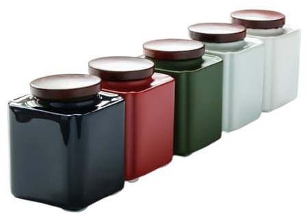 WYRMB Contenitore per Il tè Contenitore Creativo per Il tè Sfuso Barattolo in Ceramica Piccolo Barattolo sigillato Confezione da Cinque Set da tè Cinese Scatola Regalo Set da tè in Latta.A
