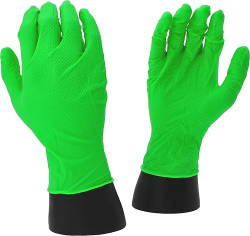 KS Tools 512.0463OP Competition - Guantes de nitrilo (tamaño L, 10 x 50 unidades), color verde