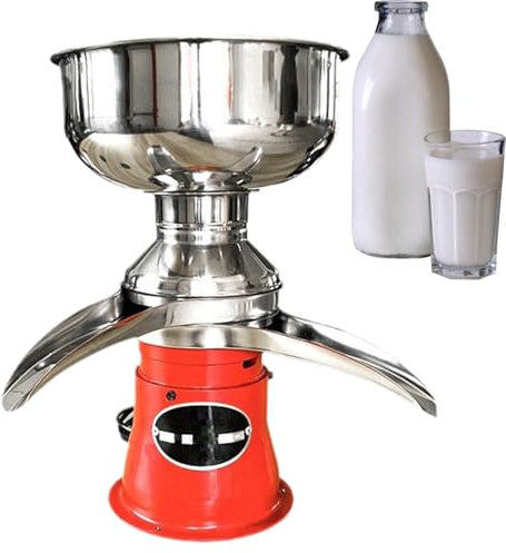 Écumeur de Lait Électrique, Séparateur Centrifuge de Crème de Lait Frais, Écumeur de Lait, Séparateur de Crème de Lait Manuel pour Lait de Vache Chèvre Accueil de La Ferme Laitière