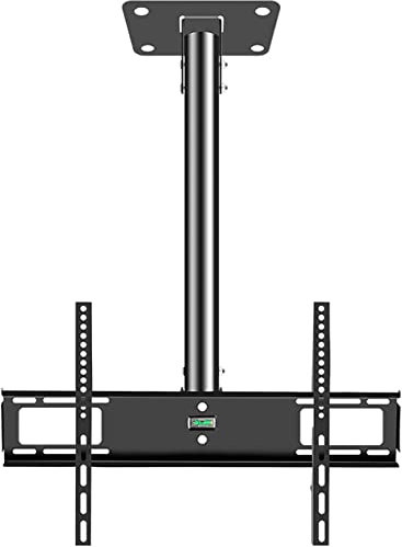 Mesa de TV con soporte multifunción para televisores planos de 26 y 50 pulgadas, soporte de montaje en techo ultra delgado (400 x 400 mm), altura ajustable de 39 a 118 pulgadas, soporte de TV