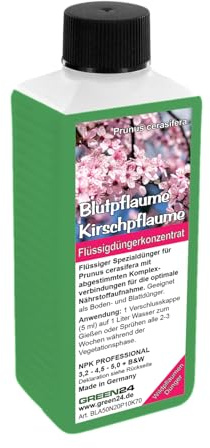 Blutpflaumen-Dünger & Kirschpflaumen-Dünger 250 ml Prunus cerasifera 'nigra' NPK Flüssigdünger für gesunde Pflanzen