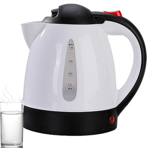 Bollitore Elettrico Da Viaggio 12 V - Bollitore Per Auto Da 1 Litro Con Rivestimento In Acciaio Inossidabile | Bollitore Portatile Con Spegnimento Automatico Per Tè E Caffè, Brocca Compatta Per Camion