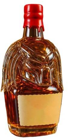 Botella De Vidrio Para Licor | Botellas De Licor 30 Cl Con Tapa Hermética Y Diseño 3D - Recipiente Vacío Para Bebidas Vino Uso Hogar Bodega Doméstica Reuniones Exhibición Comercial
