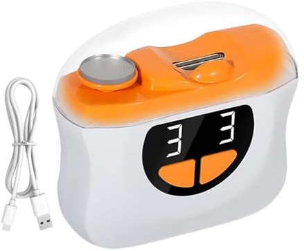 Coupe-Ongles Électrique - Manucure Silencieux Automatique pour Mains | Coupe-Ongles Polisseur à LED avec Réglage de 3 Vitesses et Stockage des Rognures pour Soins des Bébés, Seniors et Manucure à