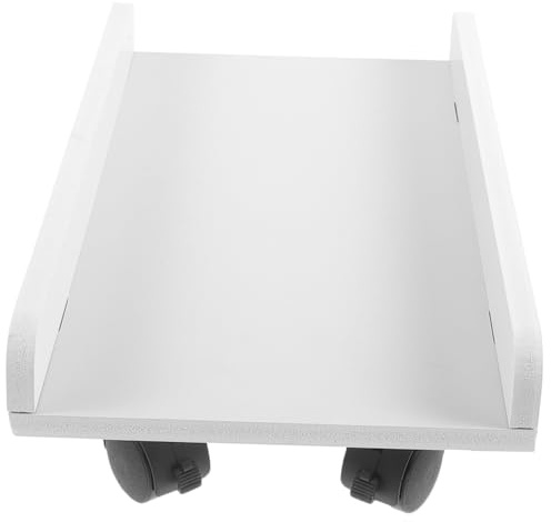 CIYODO Soporte Torre Pc Mesa con Ruedas con Freno Base para Ordenador de Escritorio Soporte Multiusos Bajo Mesa Estante Robusto de Madera y Plástico para Gaming y Oficina