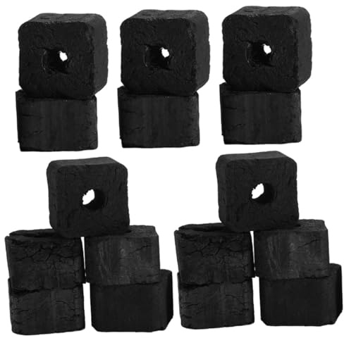 VICASKY Briquettes Bambou Naturel pour Barbecue sans Fumée Ni Odeur de Cuisson Multifonction pour Camping et Chauffage Extérieur