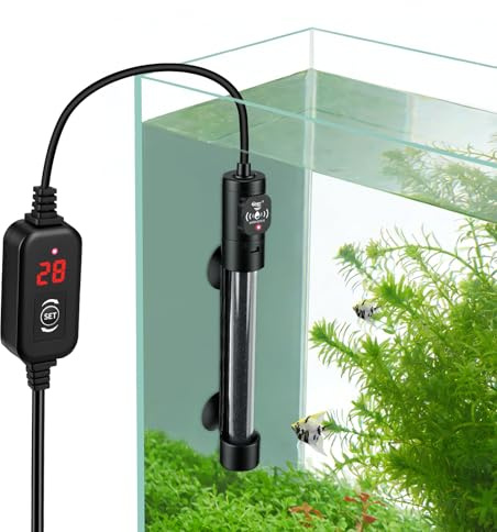 Hygger Calefacción para Acuario 150W Calentador de Tanque Climatizadores Acuario,Tortuga Calentador Sumergible para Peceras Betta para 75-115L Agua Dulce Agua Salada