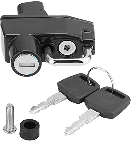 CINTRE ANTIVOL DE VERROU DE CASQUE EN ALLIAGE D'ALUMINIUM POUR MOTO Z125 2016 (Noire)