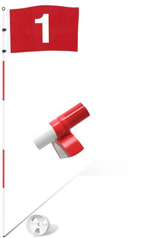 KINGTOP 6 ft Metal Golf Flagstick, Slip-Fit Joints