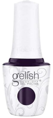 Gelish Nail Polish, A Kiss In The Dark, Black Purple Crème, 15 ml