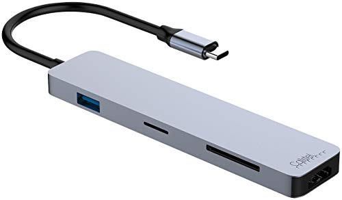 Callstel Technologie DeX Hub: USB-Hub DeX Smartphone-PC-Adapter, USB-C PD, 3xUSB 3.0, HDMI, SD, 60W (Technologie c, Dock, Externer Speicher für iPhone)