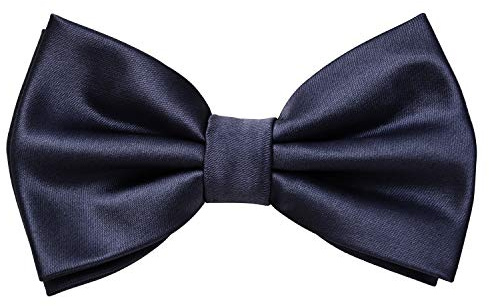 MASADA Herren Fliege Seidenlook, stufenlos verstellbar, handgefertigt, Hakenverschluss - 12 x 6 cm 100% Polyester