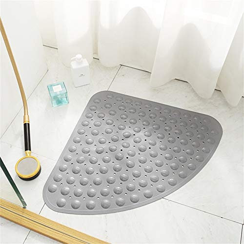 GJXJY Viertelkreis Antirutschmatte Eckdusche Badewannenmatten Dreieck-Massage Eck Duscheinlage Duschmatte 54x54cmGray