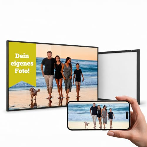 WANDURLAUB - Acrylglas Bild personalisiert 100x60 cm – schwarzer Rahmen | Foto auf Acrylglas drucken lassen – eigenes Wandbild mit Ultra HD Druck, Aluminiumrahmen, Wandhalterung, Made in Germany