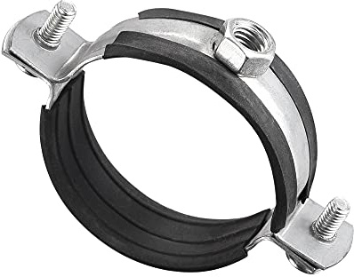 sourcing map Adjustable Pipe Bracket Clamp, 2 (50mm) ID Wall Ceiling Mount Iron Pipe Strap Support 10pcs