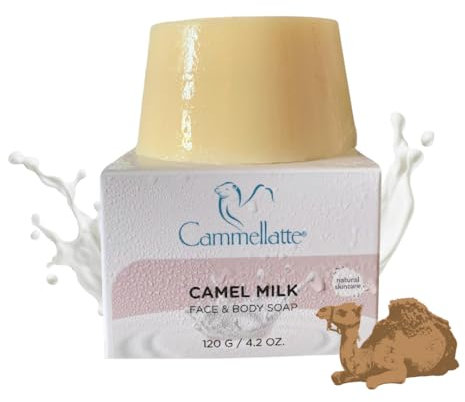 Cammellatte Kamelmilch Seife - Naturseife als Duschseife Damen, Duschseife Männer, Haarseife - Festes Duschgel, festes Shampoo, Gesichtsseife - Natürlicher Duschbrocken - Seife Stück 120 g