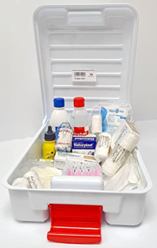 FERRETELIX® Botiquín de Primeros Auxilios con Dotación – Caja PVC 35 x 25,5 x 10 cm – Equipamiento Básico para Emergencias