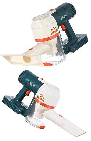 Sobebear 2-in-1 Cord-Free Toy Vacuum Cleaner for Kids, Realistic Pretend Play Hoover Cleaning Set with Lights and Sounds, Role Play Home Cleaning Toy for Toddlers Age 3+ Years