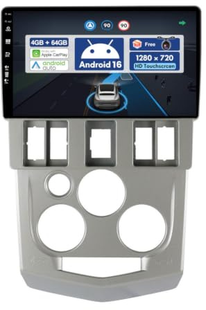 4G+64G BXLIYER 9 Pouce 2G+64G Autoradio pour Renault Logan / L90 (2004-2009) GPS Radio - sans Fil Carplay Android Auto - Android 16 - Caméra arrière - 2 Din - Dab Volant WLAN Bluetooth DSP 4G