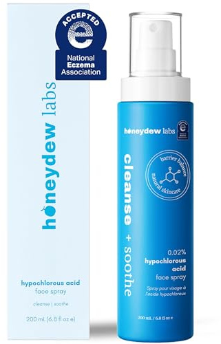 Hypochlorous Acid Spray – Dermatologist Tested HOCl Facial Cleanser for Sensitive, Acne-Prone & Irritated Skin – Soothes Redness, Eczema, Rashes & Itching – Skin Repair Spray, 6.8 oz - Honeydew Labs