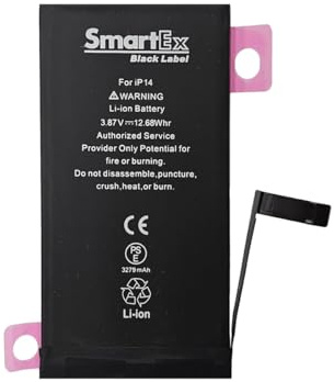 Smartex® Black Label Batterie Compatible avec iPhone 14 - Capacité 3279 mAh Garantie 2 Ans
