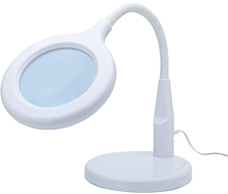 Lightcraft Lampe loupe avec col Flexible - Objectif 100 mm - 36 LED - Température de Couleur 6500 K - pour Loisirs, Artisanat, modélisme et électronique - Grossissement x 1,75