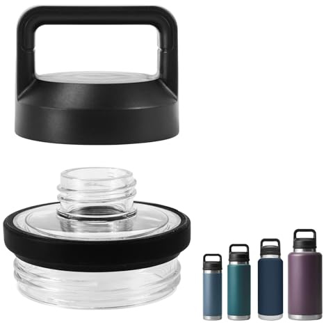 UXIETIN Screw Top Lid Replacement Compatible with Rambler Yeti, Screw Top Chug Cap Compatible with All Yeti Rambler 18/26/36/46/64 OZ,1PC