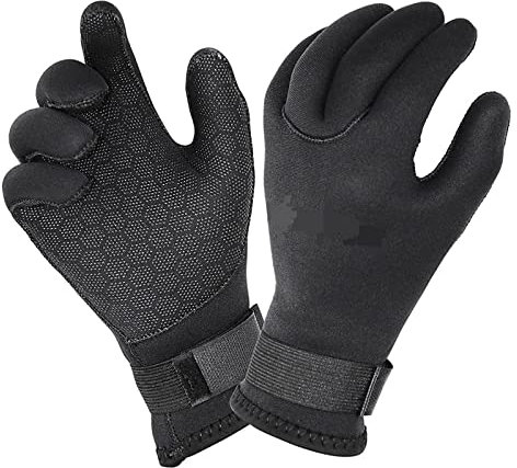 nmbhus Neopren-Tauchhandschuhe halten warm for Schnorcheln, Paddeln, Surfen, Kajakfahren, Kanufahren, Speerfischen, Skifahren, Wassersport (Color : 3mm-Black, Size : XL), 1005002948060322