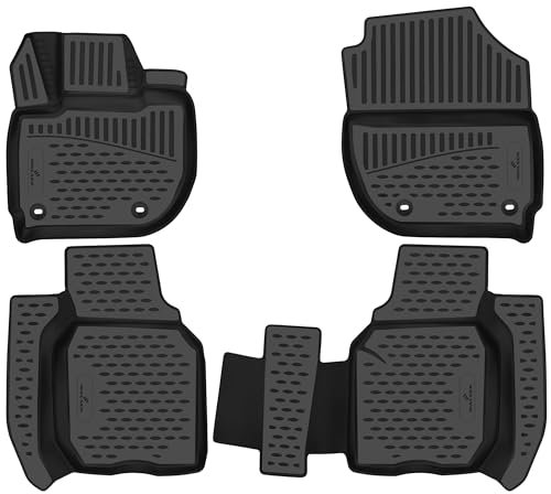 Walser XTR Gummi Fussmatten Auto für Honda Jazz 4 (GK) 09/2013-Heute, 100% passgenaue Auto Fußmatten, robuste Universal Fußmatte Auto, Gummimatten Auto, Auto Fussmatten Gummi